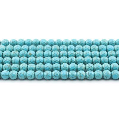 China For Jewelry Making Wholesale 4/6/8/10mm Turquoise Cut Bead Loose Gemstone Set Natural Stone Beads For Jewelry Making Sets for sale