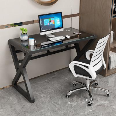 China Modern Luxury Black Simple Design L Shaped Metal Home Furniture Table Office Computer Desk for sale