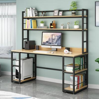 China Home Office Computer Desk Laptop Desk Modern Commercial Furniture with Hutch and Bookshelf Metal for sale