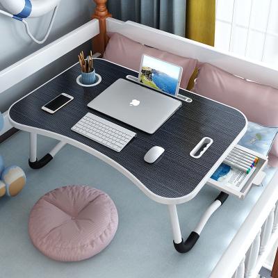 China Wholesale MDF made steel pipe feet mini lazy Computer desk in bed for sale