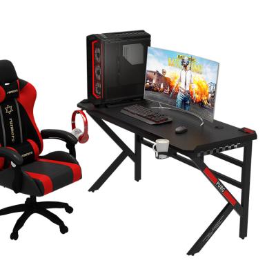 China Amazon hot sell cheap black MDF pc table home office computer gaming desk for sale