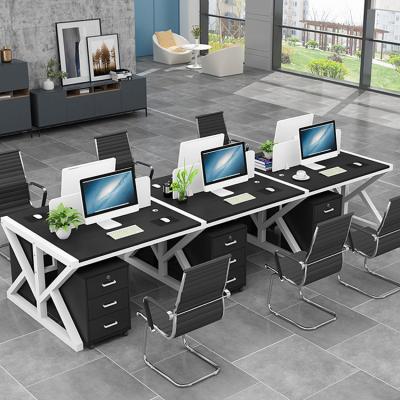 China Modern office furniture staff workstation Open MFC Modular 2 4 6 Person Office Workstation office desk for sale