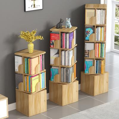 China 360 Rotating Bookcase Bamboo Bookshelf Revolving Bookcase zu verkaufen