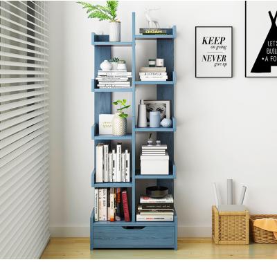 China Creative corner bookshelf wooden bookcases for office and home Corner rack storage rack Children shelf zu verkaufen