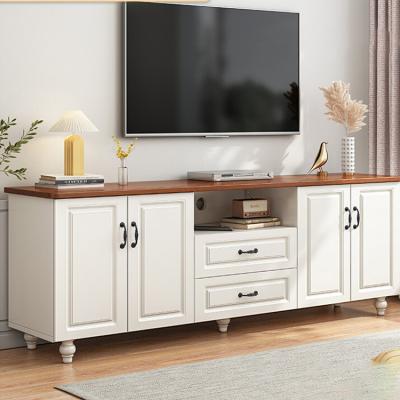 China Modern Nordic Luxury White Tv Stand Unit Cabinet Console for sale