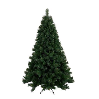 China Morden Festival PVC Pet Mixed Pine Needle Hinged 7ft Christmas Tree for sale