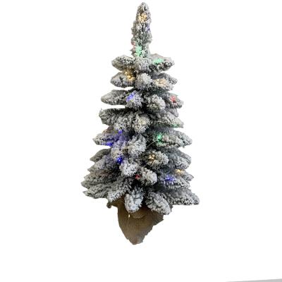 China Christamas Decoration Indoor Decor Flocked PVC Mini Christmas Tree With Snow for sale