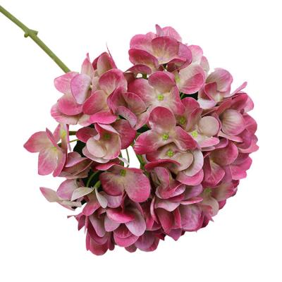 China Morden Wedding Decoration Single Stem Wholesale Artificial Hydrangea Silk Flowers for sale