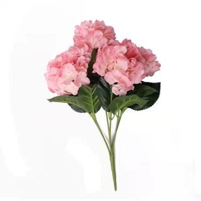 China Morden New Arrival Wedding Decoration Hydrangea Artificial Flower Silk Cluster for sale