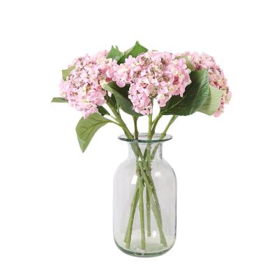 China Wholesale Home Decor Single Stem Flowers Morden Artificial Hydrangea for sale