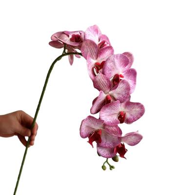 China Morden Interior Single Stem Real Touch Decor Pu Artificial Orchid Decoration for sale