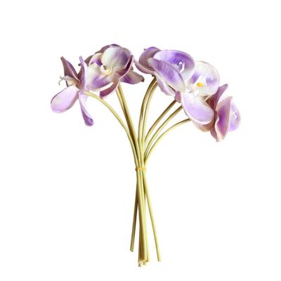 China Morden Phalaenopsis Flower Bouquet PU Artificial Flower Decor Wedding for sale