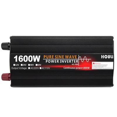 China HOULI Power Inverter 1600 Watt Pure Sine Wave Inverter 12V 220V 1600W Inverter 24.5*10.3*6cm for sale