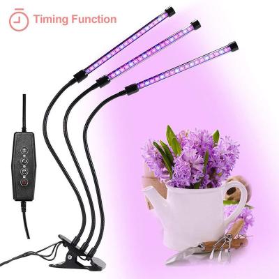 China Seed Starting SHENPU Clip Plant Light Desk Grow Light 30W 3 Head Led Grow Lights For Indoor Plants for sale