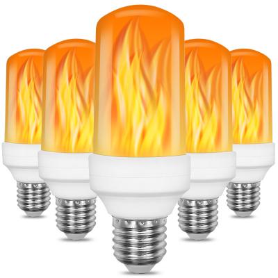 China Residential Hot Sale LED Fire Effect Light Bulb Mode 5W AC 85 Tri - 265V E26 E27 Flame Flickering Lamp for sale