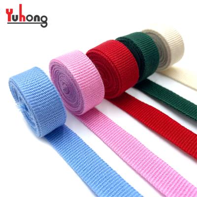 China Custom Logo Grs Certificate Jacquard Nylon Webbing High Tenacity Rpet Polyester Custom Recyclable Webbing 1cm-6.3cm Ribbon for sale