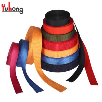 China Wholesale high tenacity nylon/polyester plain/polypropylene/custom twill/satin woven webbing for sale