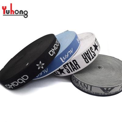 China Elastic brands name boxer underwear elastic band wholesale custom waistband with jacquard logo for sale