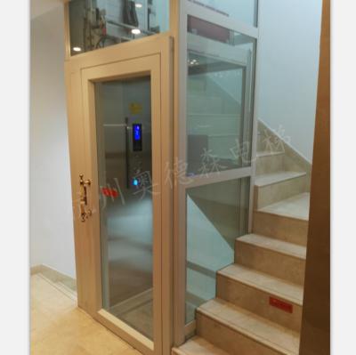 China Residential Elevators Small Cheap Home Villa Elevator Glass Shaft for sale