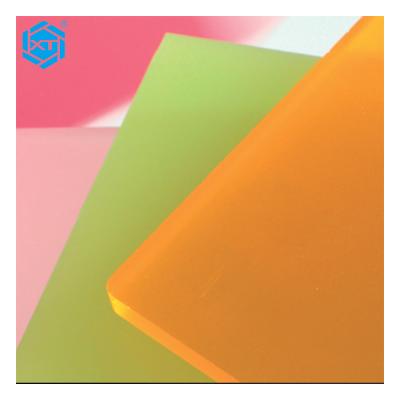 China Signage 2mm Thickness Red Orange Color Netting Cast Translucent Acrylic Sheet for sale