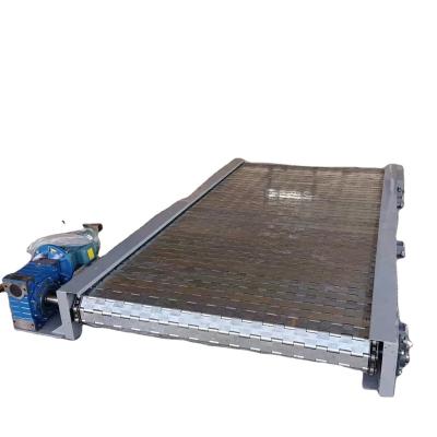 China Heat Resistant Stainless Steel Chain Plate Conveyor For Bottle Slat Conveyor for sale