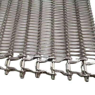 China Corrosion Resistance Stainless Steel Heat Resistant Spiral Wire Mesh Conveyor Belt for sale