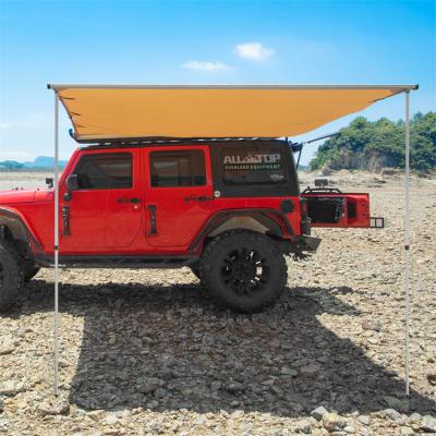 China Diagonal Tethering Type Portable Canopy Vehicle Tent Sun Shelter For 2 Or 3 Persons 2*2.5m 4X4 Car Side Moving Camping Tent On Sale for sale