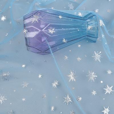 China Snow Foil Fabric Snow Tulle Snow Tear-Resistant Mesh Fabric For Dress for sale