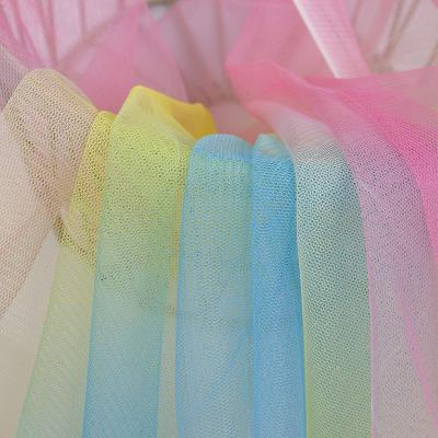 China Rainbow Tulle Fabric Print Mesh Fabric Tear-Resistant Print Tulle For Dress for sale