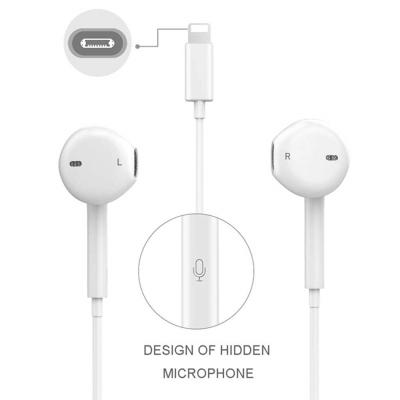 China Top Original In-ear A+++ Quality For Lightning Earphone Handsfree Stereo In-Ear Wired Earphone For iPhone 7 8 x 11 Earpoding for sale