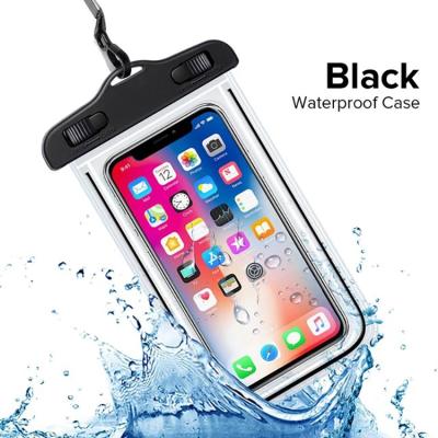 China New Led Light Design Led Light Universal Light Up Waterproof PVC Bag Mobile Phone Case for sale