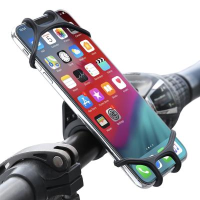 China 360 Degree Rotation Silicone Mobile Phone Holder Bike Bracket Flexible Support Handlebar for sale