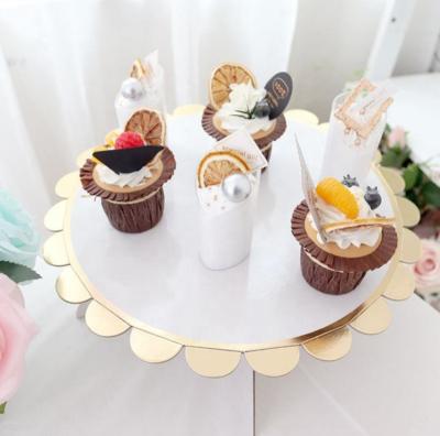 China Wholesale Price 32cm Food Grade Disposable Floral Cake Paper Stand Sustainable Food Grade Paper for sale