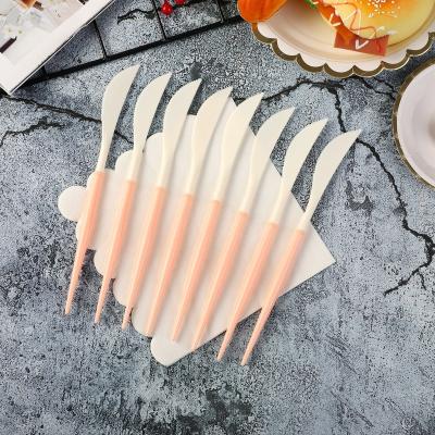 China Wholesale Price Plastic Disposable Knife Fork Spoon Orange 20cm 7.87inch 20cm 7.87inch for sale