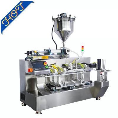 China 2022 Latest Automachine Feed Collection Machine Paste Press Code Printing Cosmetic Cream Bagged Automatic Filling Packaging Line for sale