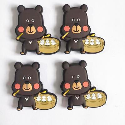 China Custom Cute Animal PVC Magnet Cartoon Bear Fridge Magnets for sale