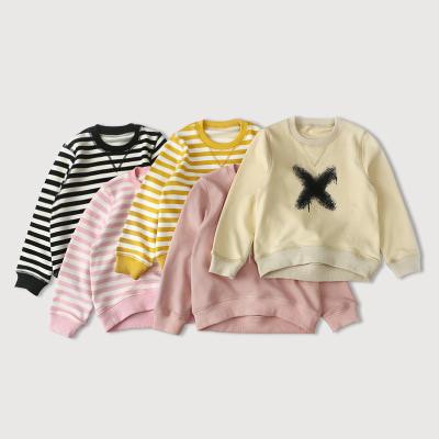 China New Design Spring Toddler Clothing Breathable Fashionable Baby Sweatshirt Casual Top Toddler Striped Shirts for sale