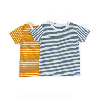 China Wholeasale Popular Cotton Style Stripe Coat Children's Clothing Preppy Joker Boys T-shirt for sale