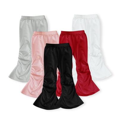 China Fashion Breathable Kids Fall Clothing Flared Pants Ruffles Girl Causal Long Pants for sale