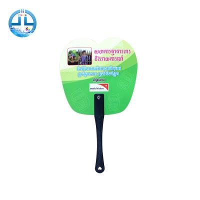 China China Promotional Small Plastic PP Advertising Hand Fan Clip Custom Printing Hand Fan for sale