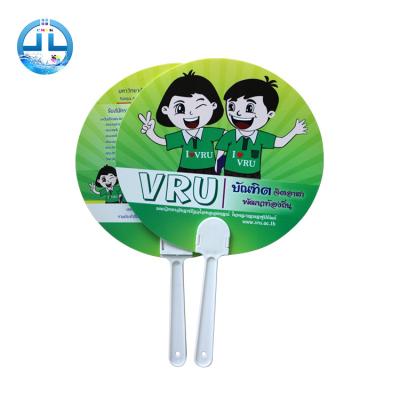 China Good quality mini pp plastic china manual hand fan promotional plastic hand fan with custom shape printing for sale