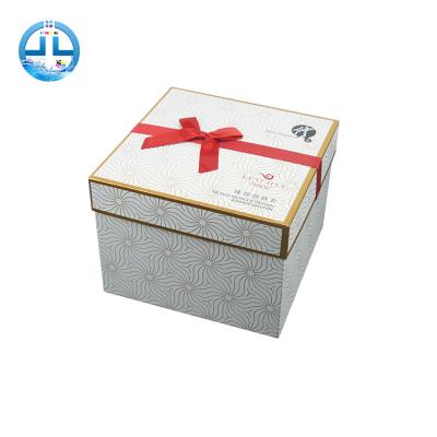 China Custom Fashion Recyclable Design Ribbon Closures Gift Paper Packaging Box Printing Luxury Paper Box For Gift for sale