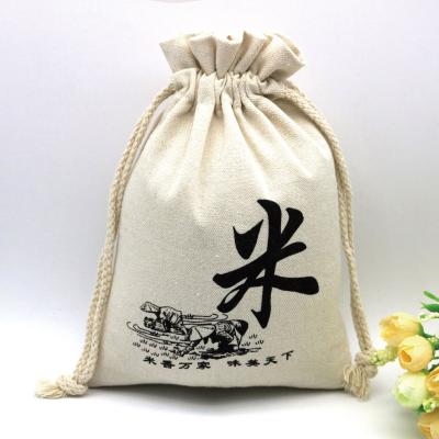 China Custom Eco-Friendly Logo Cotton Santa Sack Gift Cotton Canvas Christmas Drawstring Bag for sale