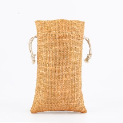 China Eco-Friendly Logo Printed Burlap Hessian Coffee Custom Christmas Gift Drawstring Jute for sale