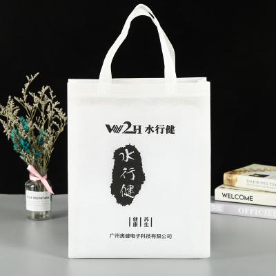 China eco-friendly promotional pp coated custom printed eco recycled non woven grocery handle bag for sale