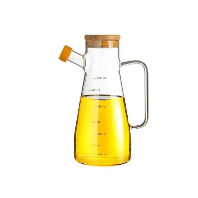 China Factory Price Kitchen Restaurant Seal Glass Viable Oil Bottle With Gauge Mark for sale