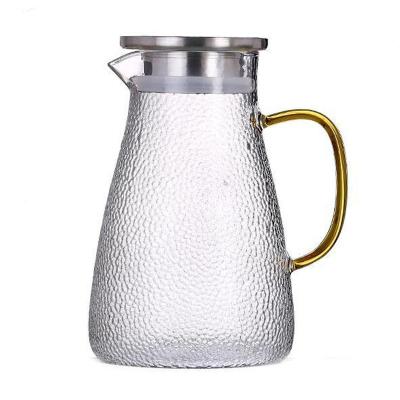 China Sustainable Professional Cold Water Supply Juice Tea Large Capacity Glass Jug With Lid for sale