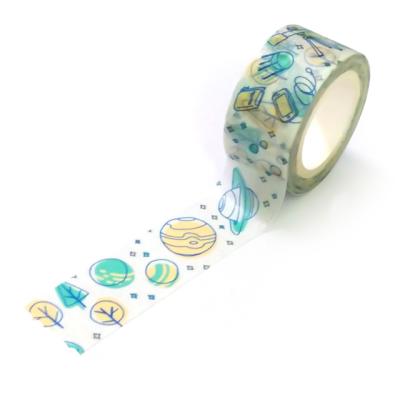 China Creative Waterproof DIY Washi Tape Illustrator Artist Pattern Drop Reservation Washi Tape for sale