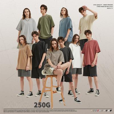 China Other Blank Shorts Sleeve 250 GMS High Quality Heavy Custom Vintage 100%Cotton Acid Washed T-Shirt Men Oversize for sale