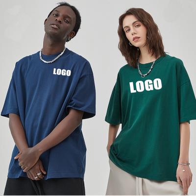 China Others 275 gsm Heavy Cotton Men's Short Sleeve Plain Street Wear Drop Shoulder T-shirt High Quality Custom Printing 100% Luxury Shirts for sale